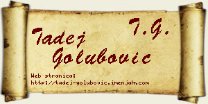 Tadej Golubović vizit kartica